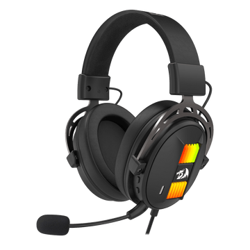 Redragon H375 Wired Gaming Headset, 53mm Drivers 7.1 Surround Sound, Detachable Noise Cancelling Mic, USB Computer Headset with RGB, Lightweight Design for PC/Laptop/PS4