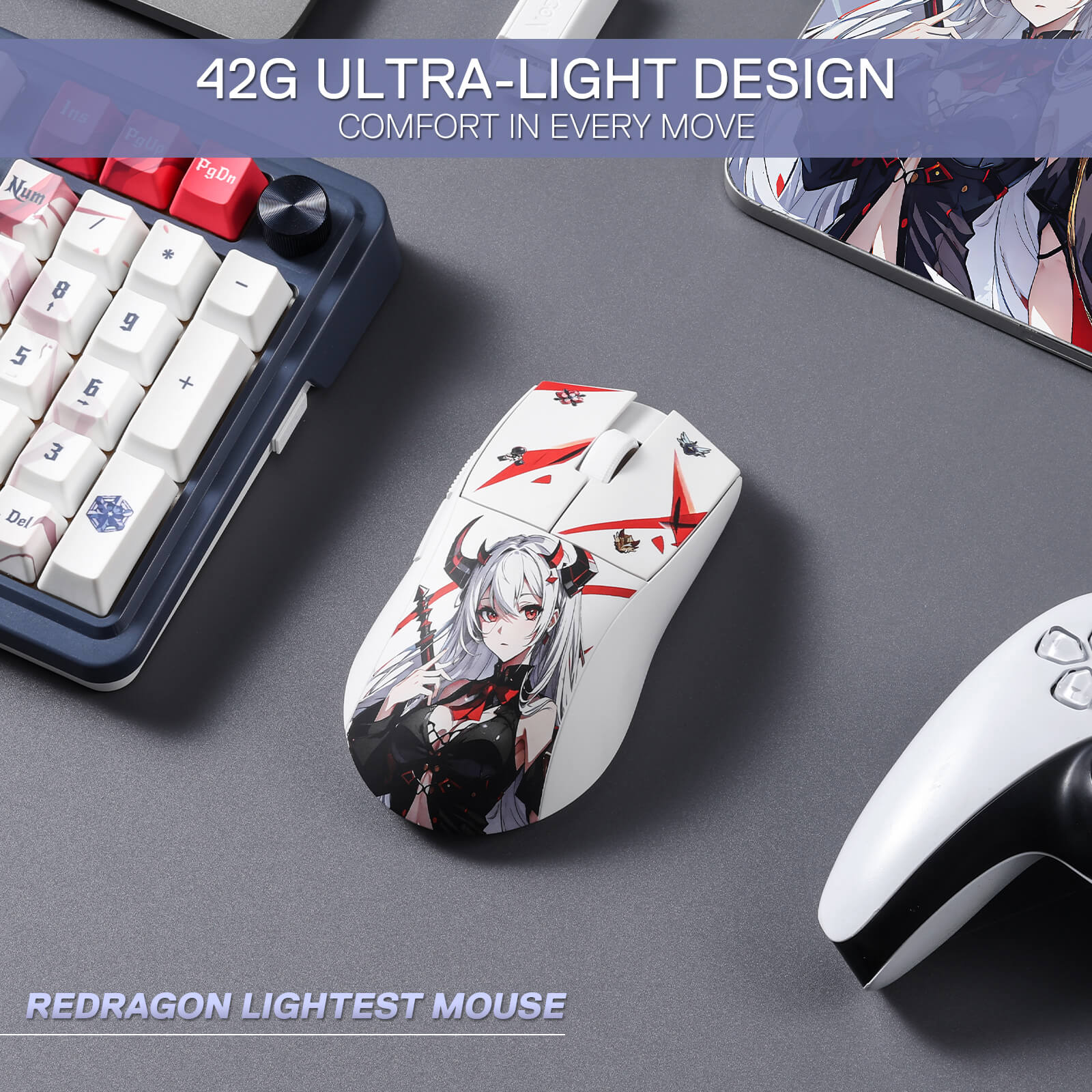 Redragon K1NG M916 PRO 1K Hz 3-Mode Wireless Gaming Mouse