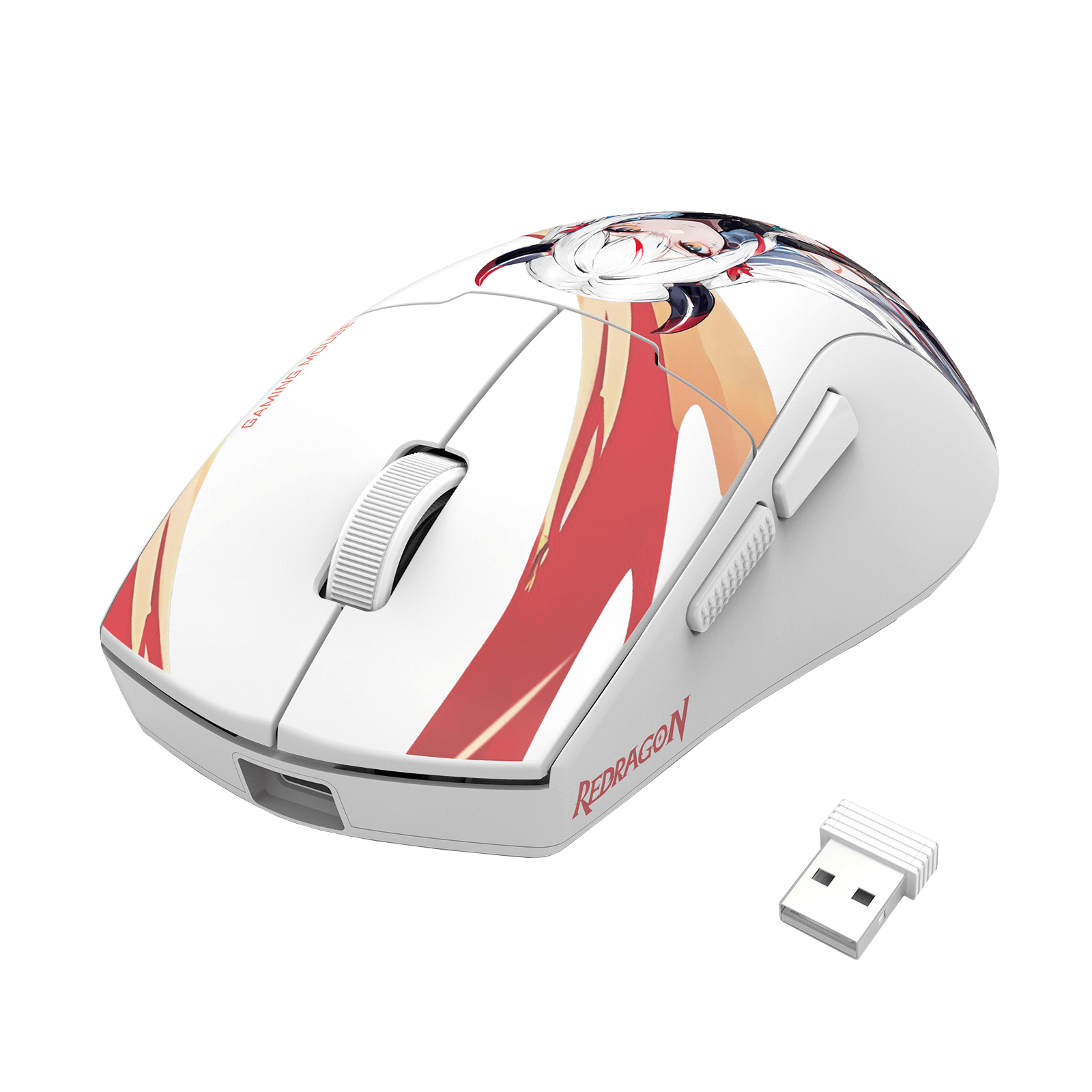 Redragon K1NG M918 MAX 1K Hz Mouse Gaming Anime Nirkabel 3 Mode