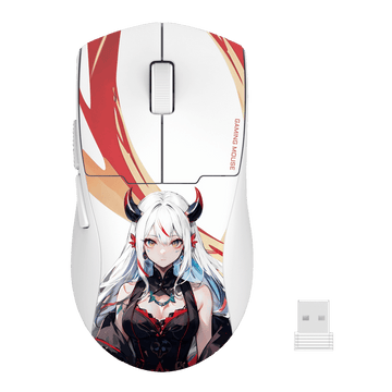 Redragon K1NG M918 MAX 1K Hz Mouse Gaming Anime Nirkabel 3 Mode