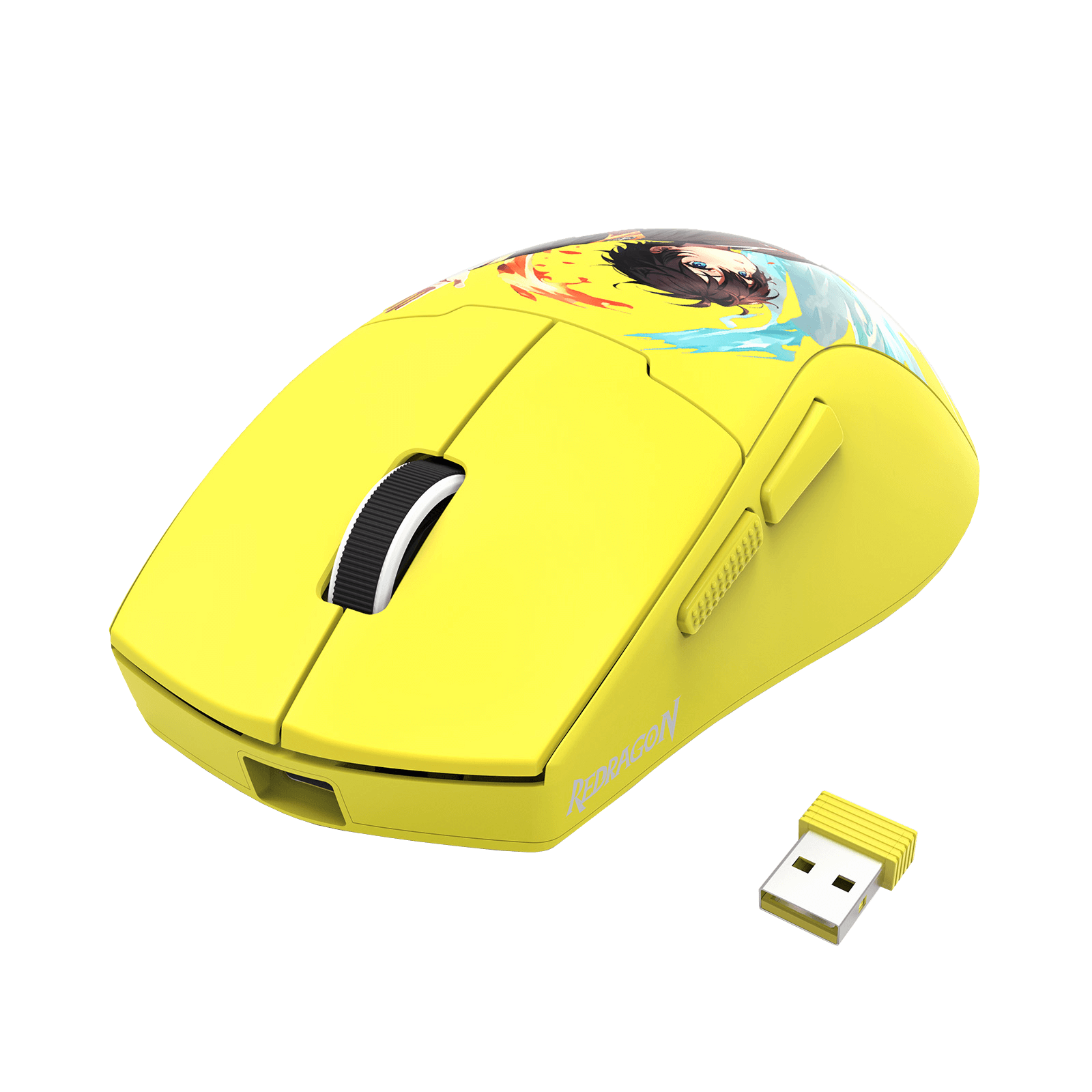 Redragon K1NG M918 MAX 1K Hz Mouse Gaming Anime Nirkabel 3 Mode
