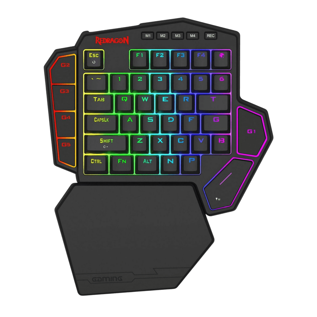 Redragon K585 HE Rapid Trigger Gaming Keyboard, 8K Wired One-Handed Mechanical Keyboard w/Next-Gen UltraMag 100% POM Silky Magnetic Switch, Dual-Module Floating Structure Design, Detachable Wrist Rest
