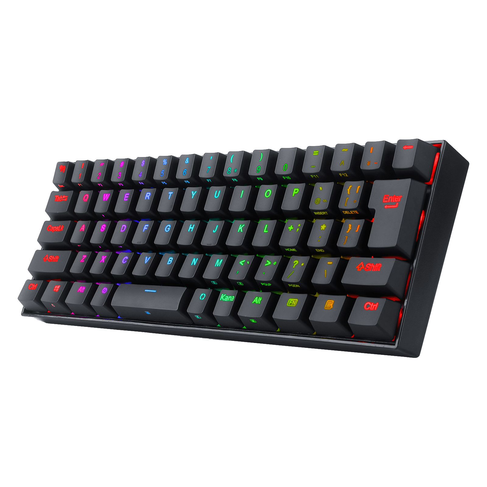 Redragon K630RGB-JPTI Keyboard Mekanik Berkabel 66 tombol Portabel Tata Letak Jepang
