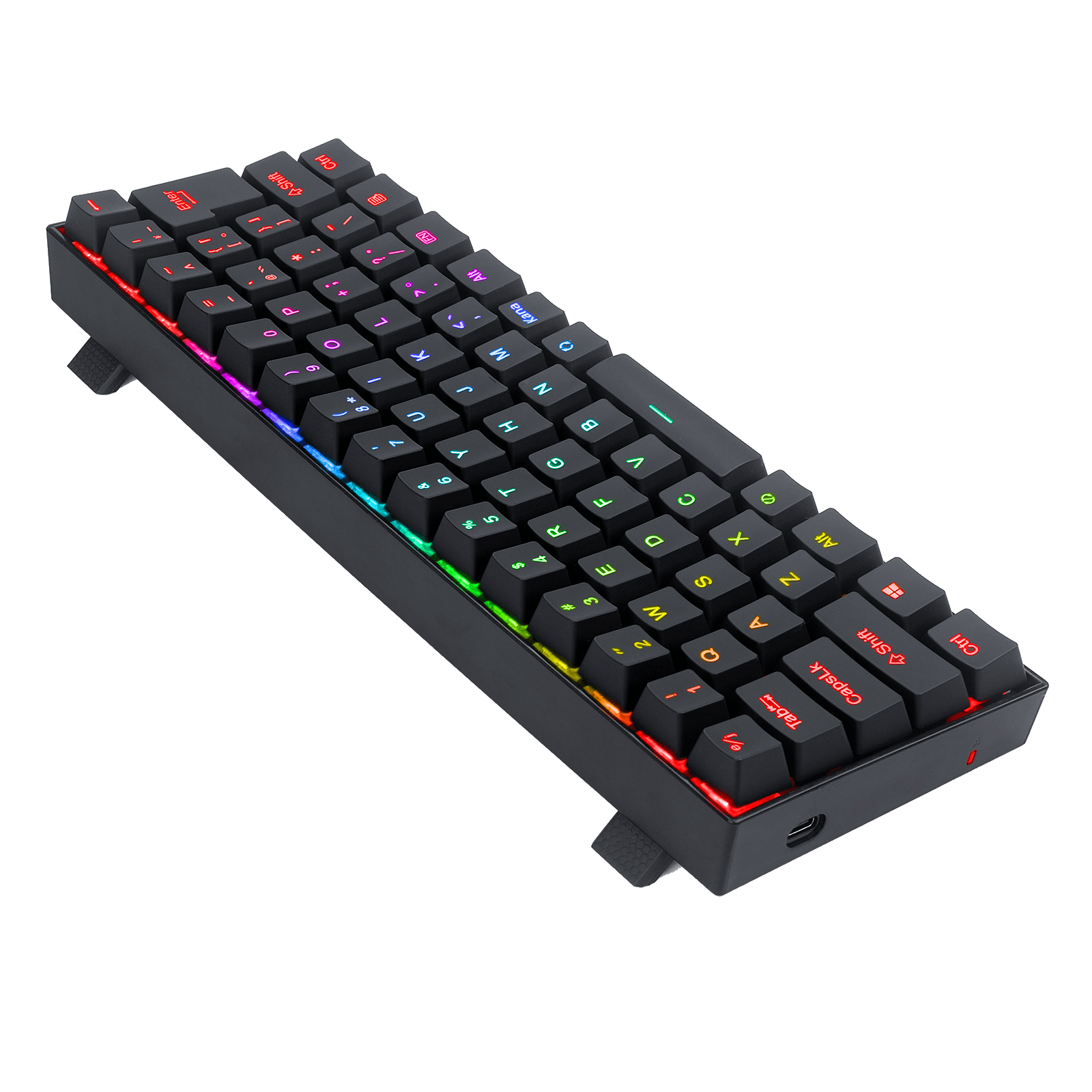 Redragon K630RGB-JPTI Keyboard Mekanik Berkabel 66 tombol Portabel Tata Letak Jepang
