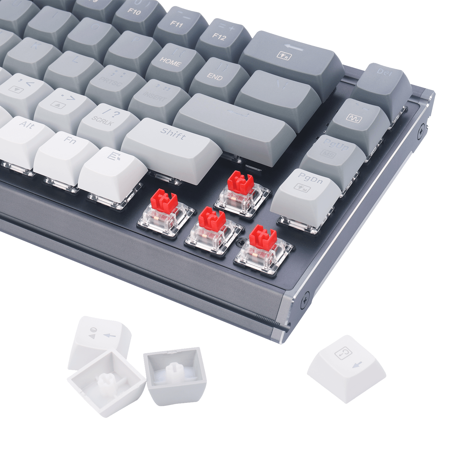 Redragon K641 SHACO PRO 60% Aluminum RGB Mechanical Keyboard, Bluetooth/2.4Ghz/Wired 3-Mode 68 Keys Compact Gaming Keyboard with Detachable Phone Stand/Gradient Keycaps/Upgraded Hot-Swap Socket