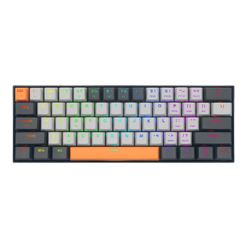 Redragon K644 SE 65% Wired RGB Gaming Keyboard, 61 Keys Hot-Swappable Compact Mechanical Keyboard w/Upgrade Hot-Swap PCB Socket & Creative 1.2X Larger Size, Quiet Red Linear Switch