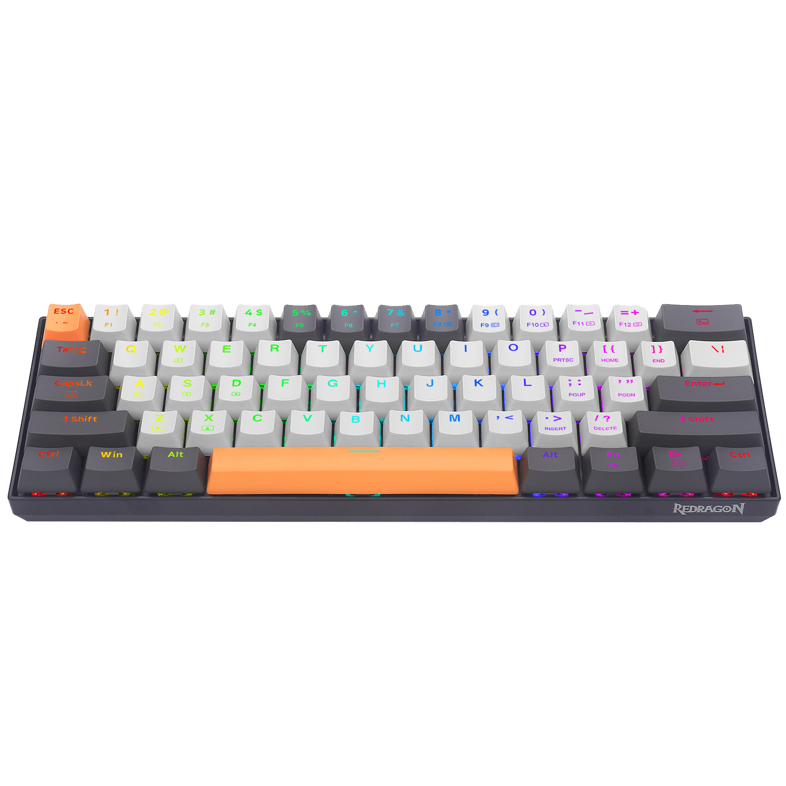 Redragon K644 SE 65% Wired RGB Gaming Keyboard, 61 Keys Hot-Swappable Compact Mechanical Keyboard w/Upgrade Hot-Swap PCB Socket & Creative 1.2X Larger Size, Quiet Red Linear Switch