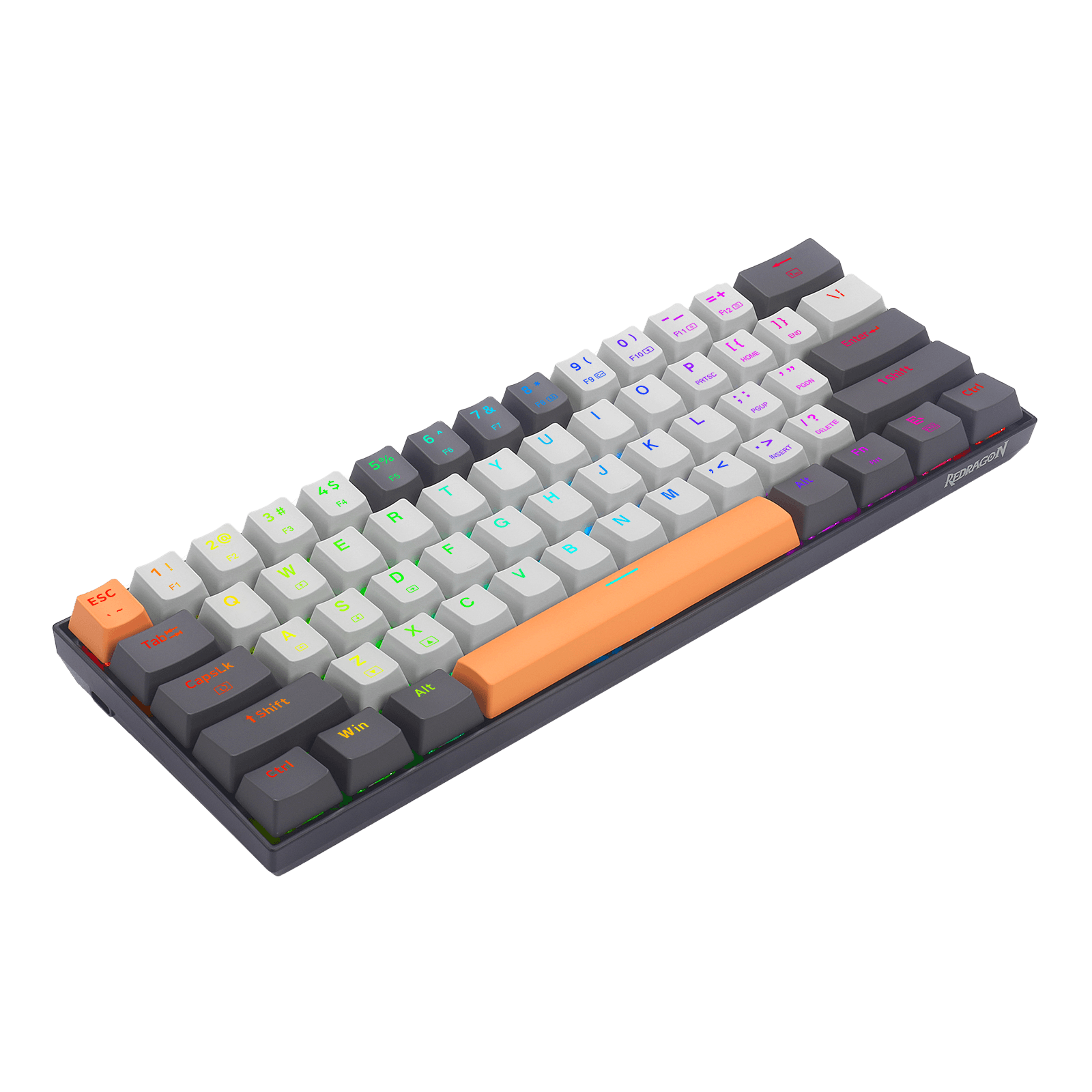 Redragon K644 SE 65% Wired RGB Gaming Keyboard, 61 Keys Hot-Swappable Compact Mechanical Keyboard w/Upgrade Hot-Swap PCB Socket & Creative 1.2X Larger Size, Quiet Red Linear Switch