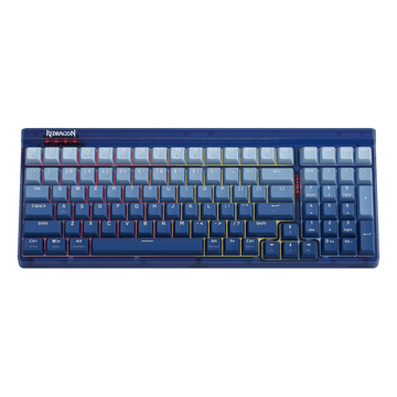 Redragon K656 PRO 3-Mode Wireless RGB Gaming Keyboard, 100 Keys Mechanical Keyboard w/Translucent Board, Hot-Swappable Socket, Sound Absorbing Foam & Custom Tactile Switch, Gradient BlueMade