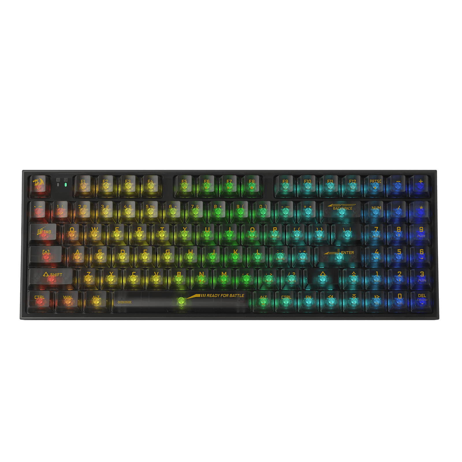 Redragon K658 PRO SE 90% 3-Mode Wireless RGB Gaming Keyboard, 94 Keys Full-Transparent Hot-Swap Mechanical Keyboard w/Upgraded Socket, Sound Absorbing Foams, Full Numpad, Translucent Custom Switch