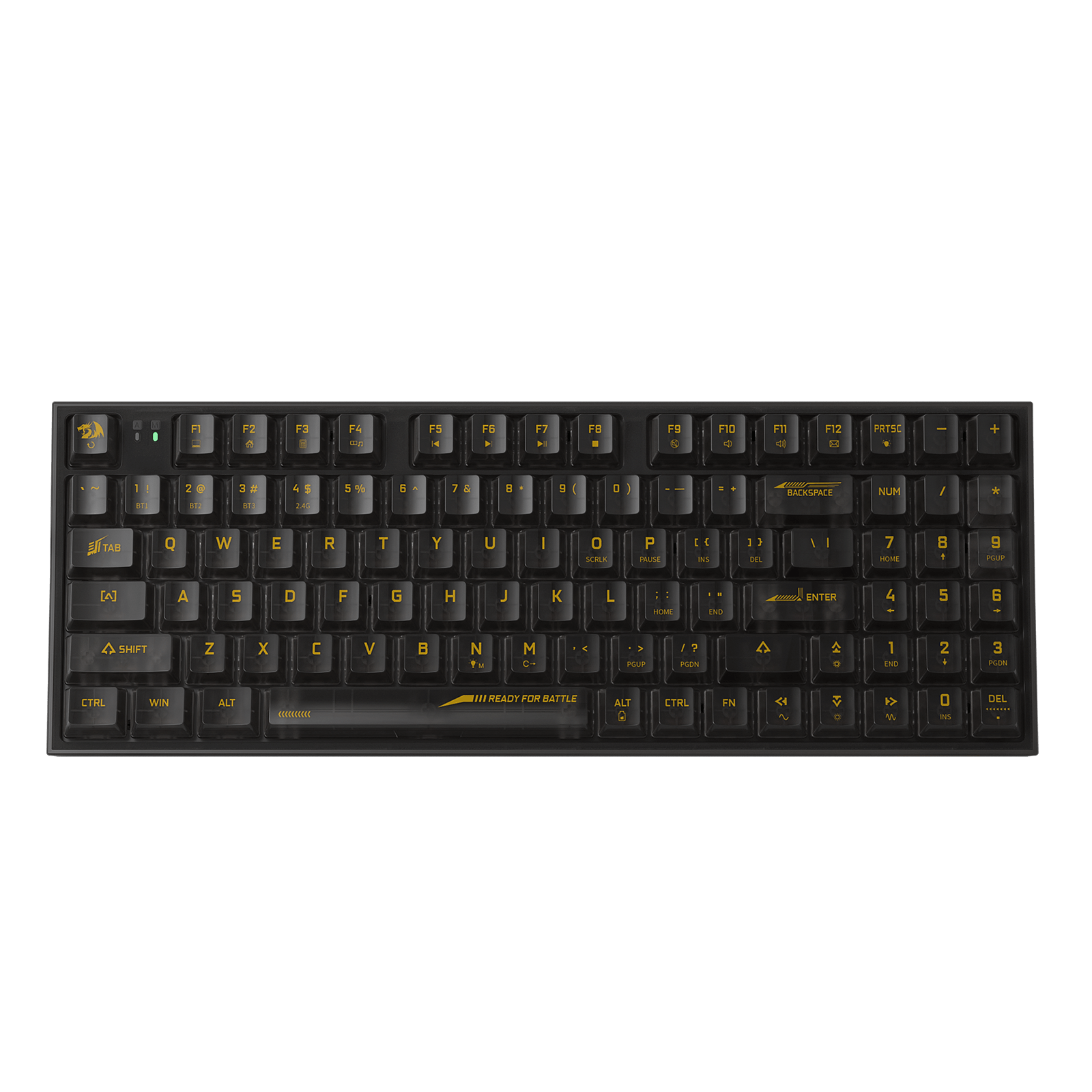 Redragon K658 PRO SE 90% 3-Mode Wireless RGB Gaming Keyboard, 94 Keys Full-Transparent Hot-Swap Mechanical Keyboard w/Upgraded Socket, Sound Absorbing Foams, Full Numpad, Translucent Custom Switch