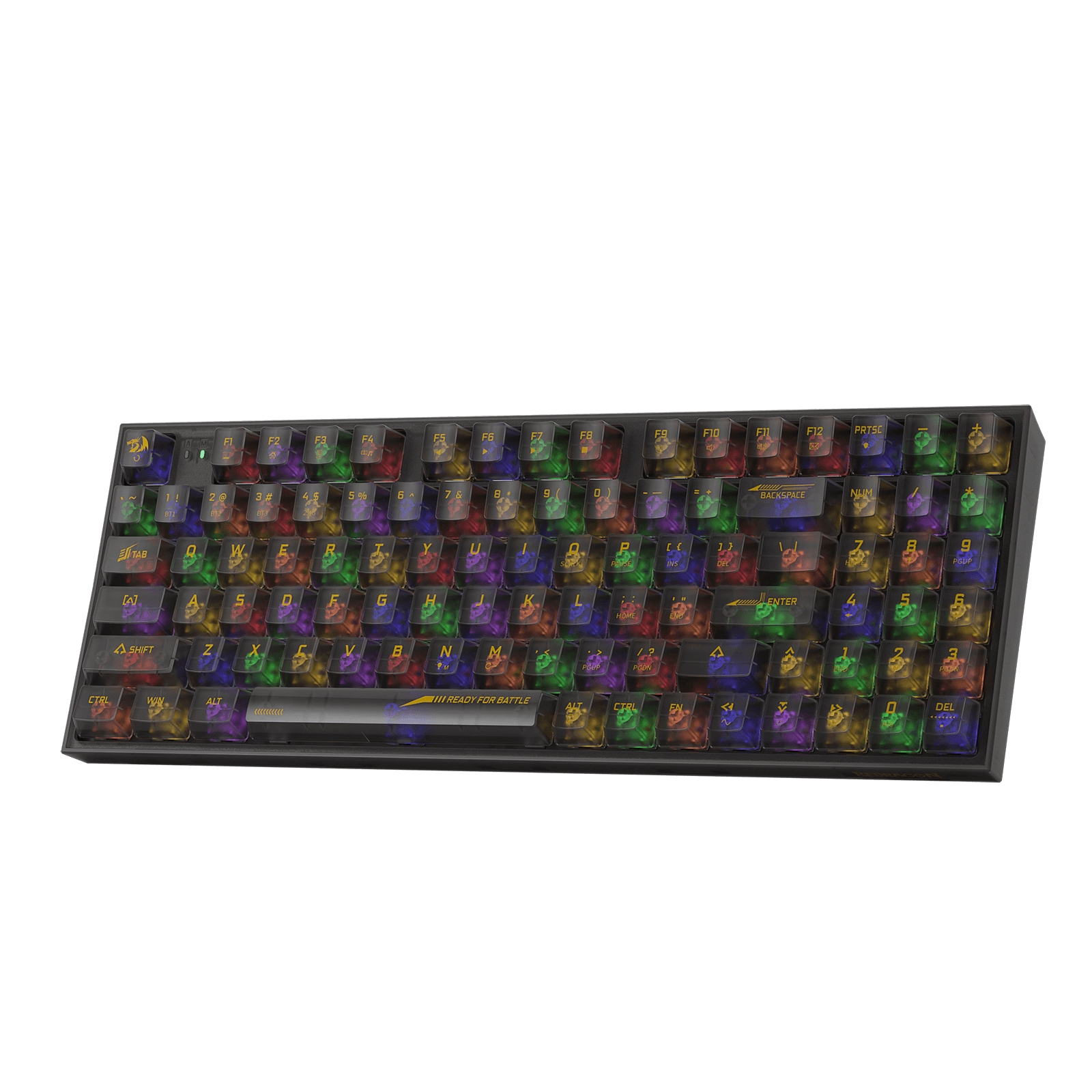 Redragon K658 PRO SE 90% 3-Mode Wireless RGB Gaming Keyboard, 94 Keys Full-Transparent Hot-Swap Mechanical Keyboard w/Upgraded Socket, Sound Absorbing Foams, Full Numpad, Translucent Custom Switch