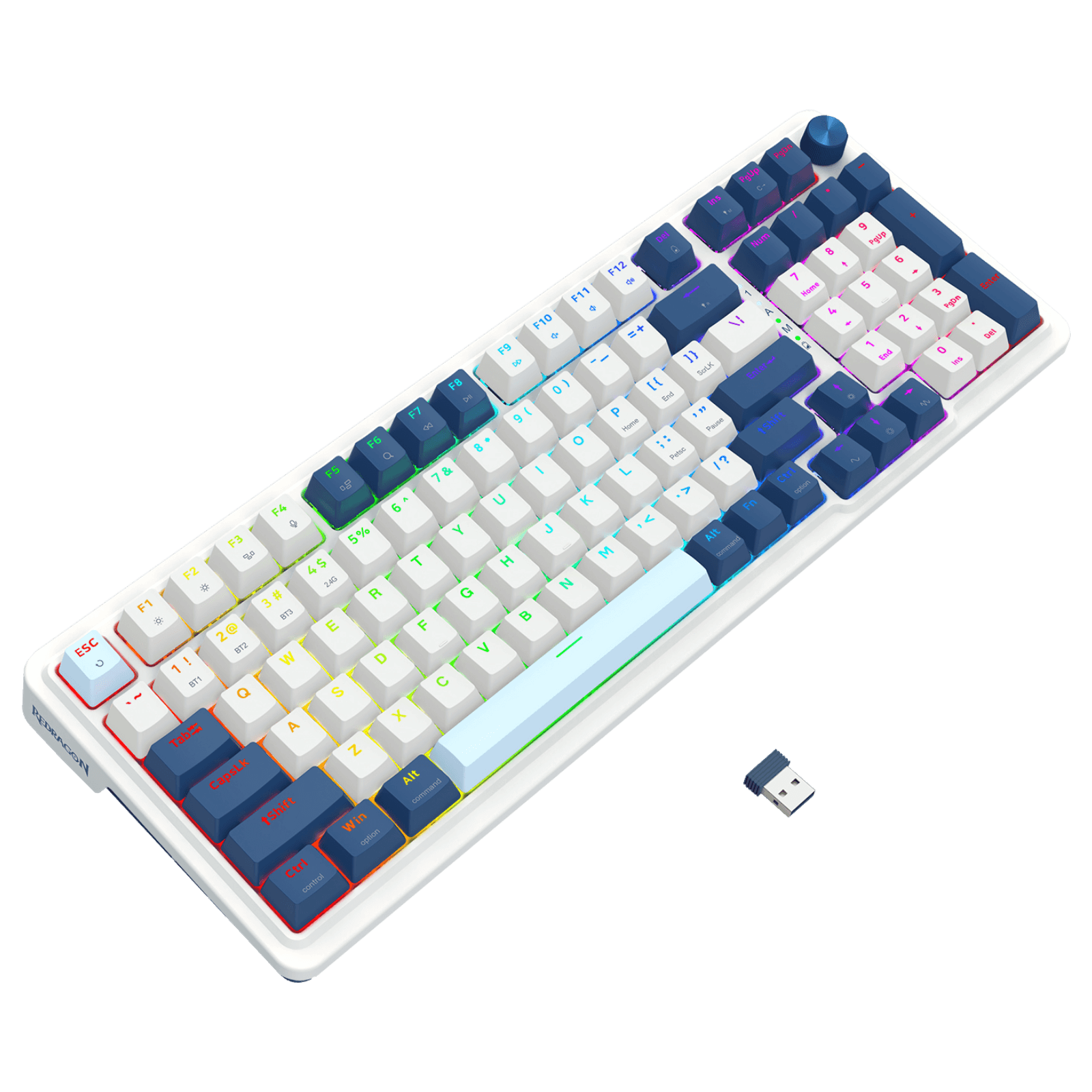 Redragon K686 PRO 98 Keys Wireless Gasket RGB Gaming Keyboard, 3-Mode Win/Mac Mechanical Keyboard