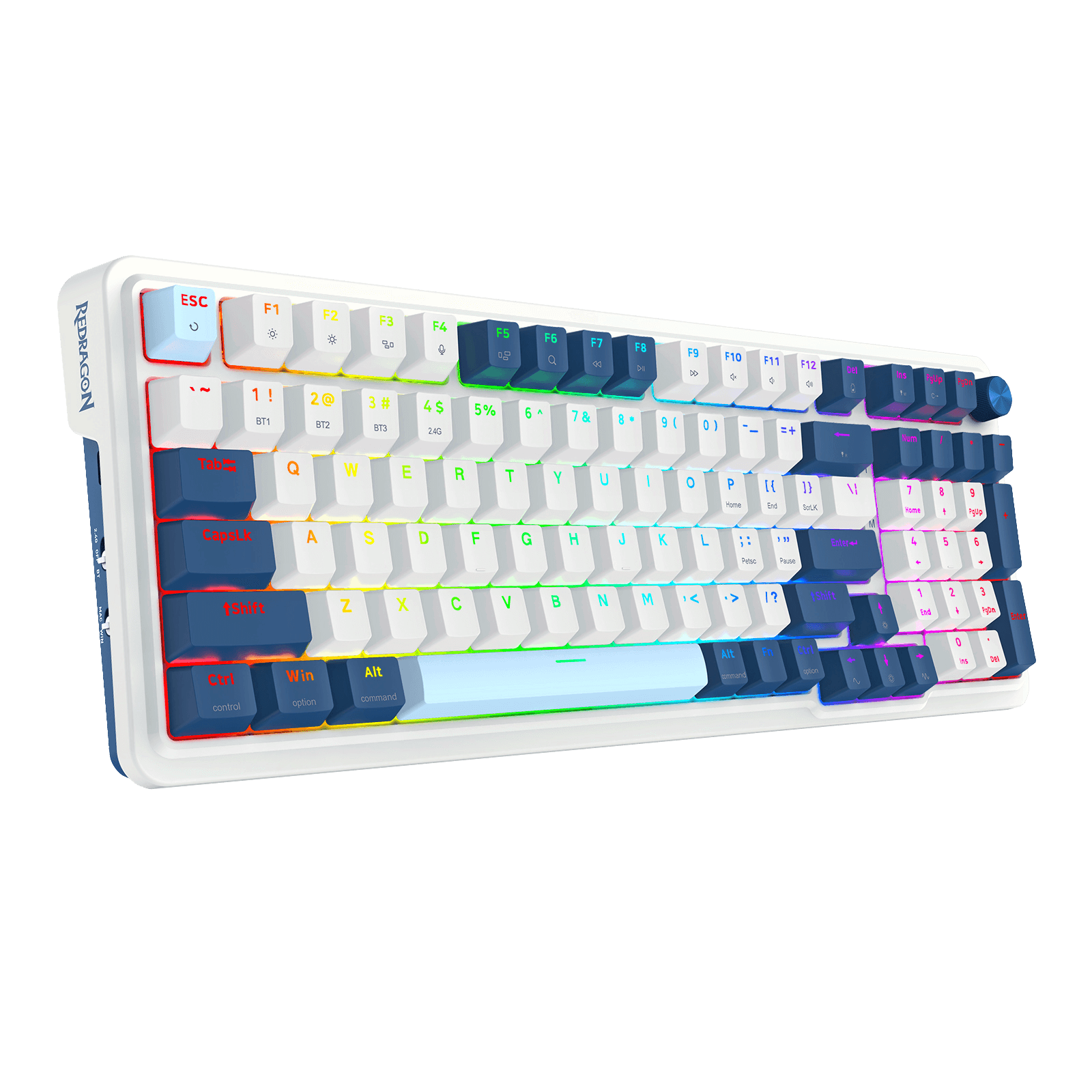 Redragon K686 PRO 98 Keys Wireless Gasket RGB Gaming Keyboard, 3-Mode Win/Mac Mechanical Keyboard