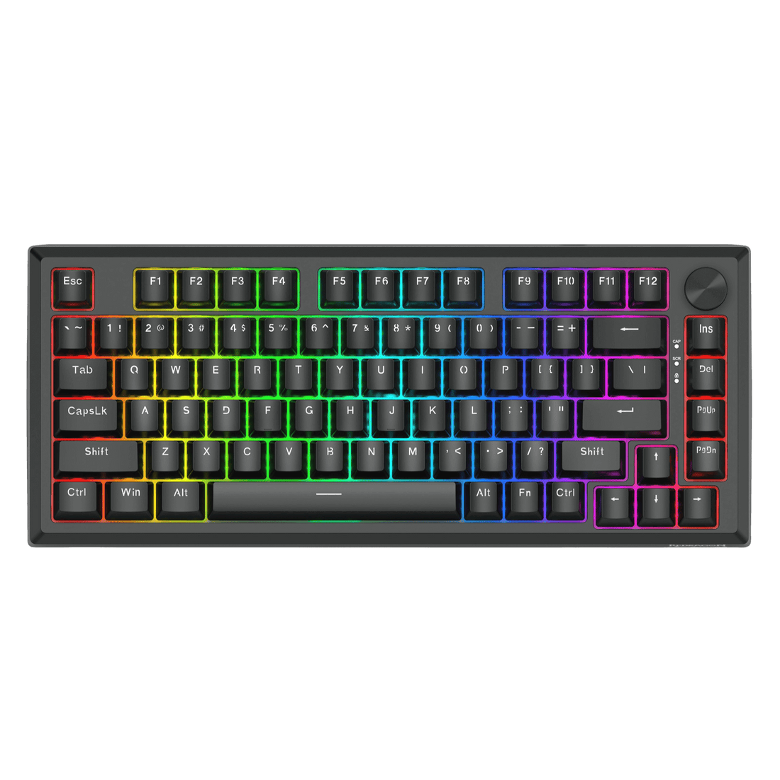 Redragon K687 Wired CNC Gasket Gaming Keyboard, 81 Keys Mechanical Keyboard w/Premium CNC Aluminum Board, Easy-Control Knob, 5-Layer Noise Dampening, Custom Linear Switch