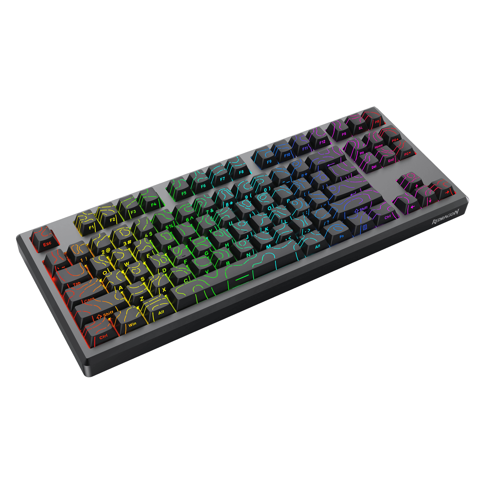Redragon K737 PRO Wireless 87 Keys Gasket Gaming Keyboard, 80% Premium CNC Aluminum Mechanical Keyboard, Hot-Swap South-Facing LED Socket, 5-Layer Noise Dampening, Side-Printed PBT Contour Line Keycap