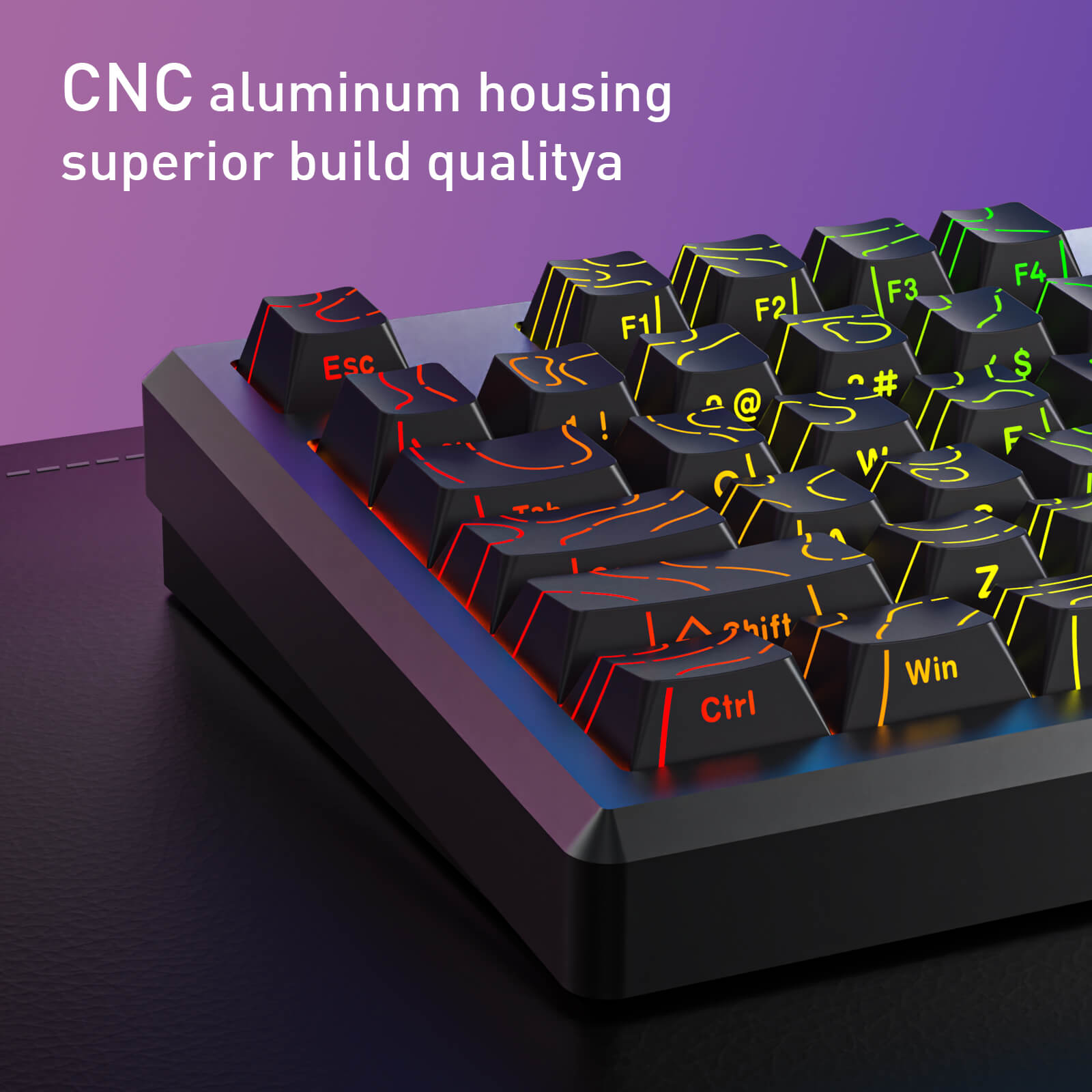 Redragon K737 PRO Wireless 87 Keys Gasket Gaming Keyboard, 80% Premium CNC Aluminum Mechanical Keyboard, Hot-Swap South-Facing LED Socket, 5-Layer Noise Dampening, Side-Printed PBT Contour Line Keycap