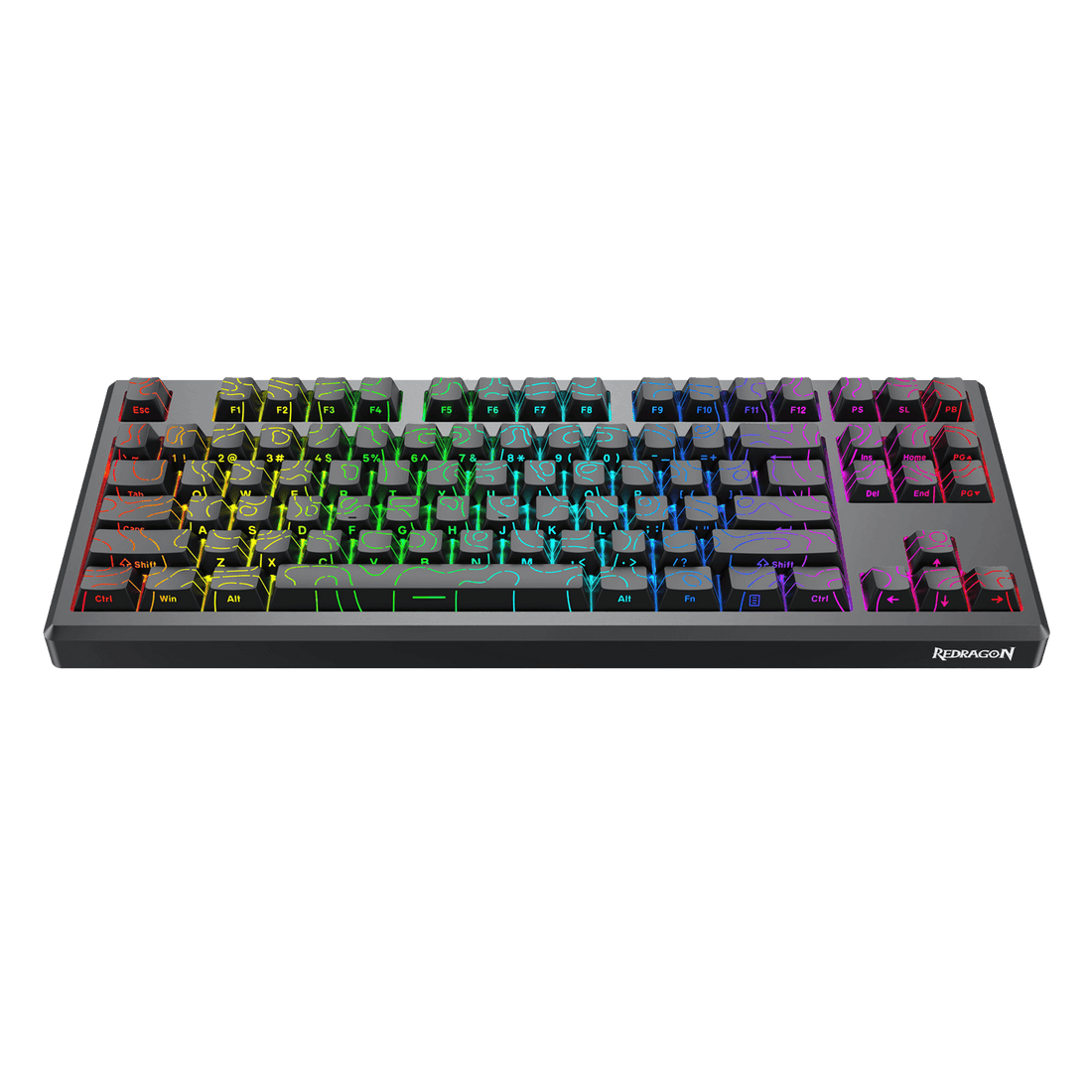 Redragon K737 PRO Wireless 87 Keys Gasket Gaming Keyboard, 80% Premium CNC Aluminum Mechanical Keyboard, Hot-Swap South-Facing LED Socket, 5-Layer Noise Dampening, Side-Printed PBT Contour Line Keycap