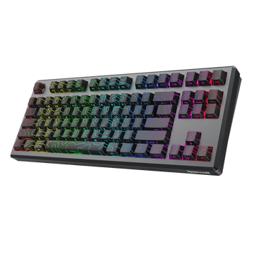 Redragon K737 PRO Wireless 87 Keys Gasket Gaming Keyboard, 80% Premium CNC Aluminum Mechanical Keyboard, Hot-Swap South-Facing LED Socket, 5-Layer Noise Dampening, Side-Printed PBT Contour Line Keycap