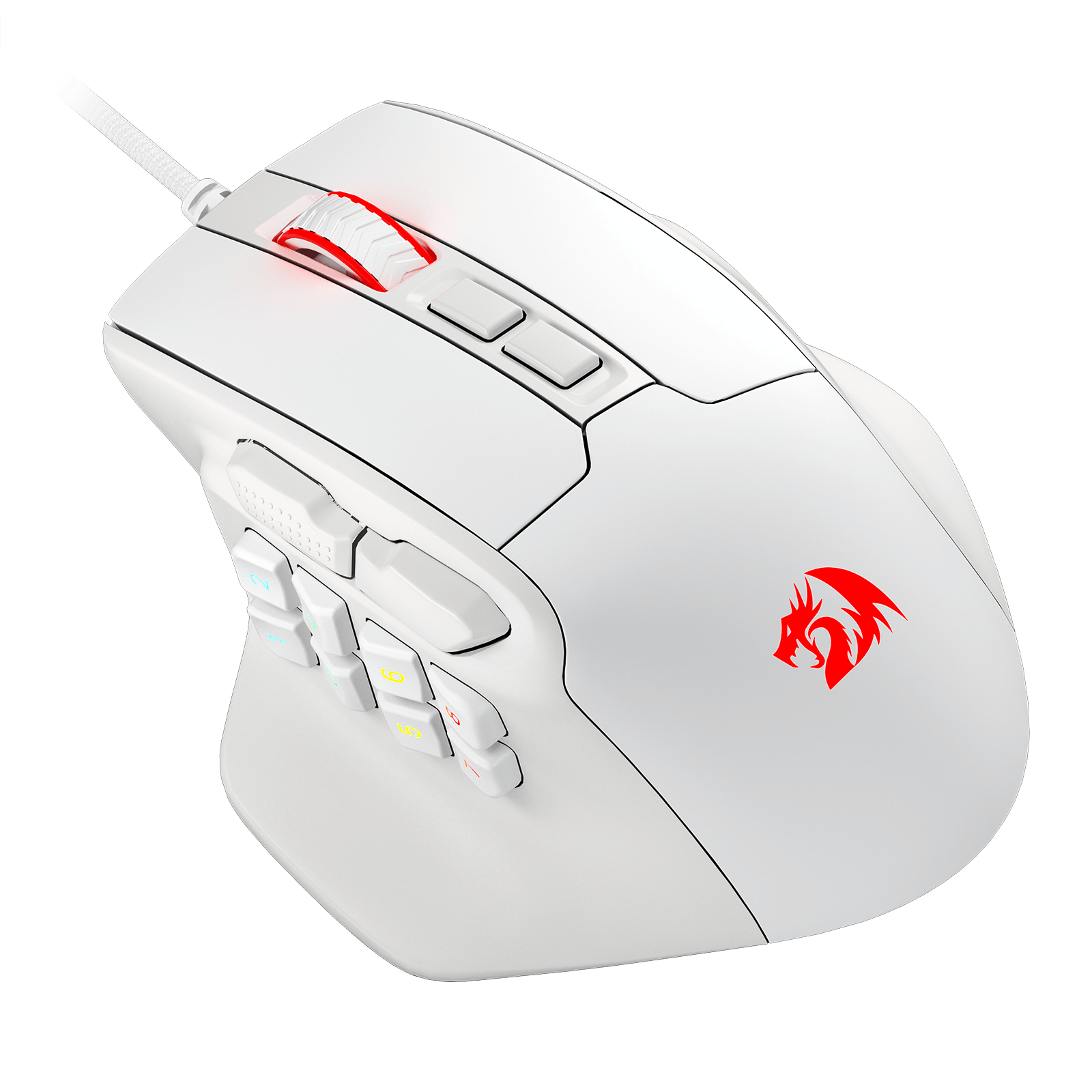 Redragon M811 Aatrox MMO Gaming Mouse, 15 Programmable Buttons Wired RGB Gamer Mouse w/ Ergonomic Natural Grip Build, 10 Side Macro Keys, Software Supports DIY Keybinds & Backlit