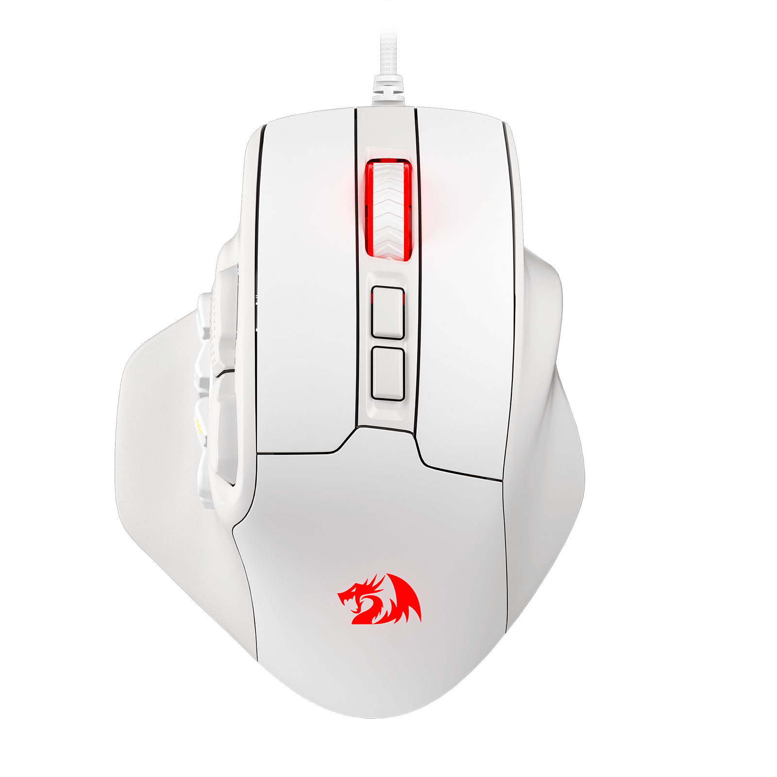Redragon M811 Aatrox MMO Gaming Mouse, 15 Programmable Buttons Wired RGB Gamer Mouse w/ Ergonomic Natural Grip Build, 10 Side Macro Keys, Software Supports DIY Keybinds & Backlit