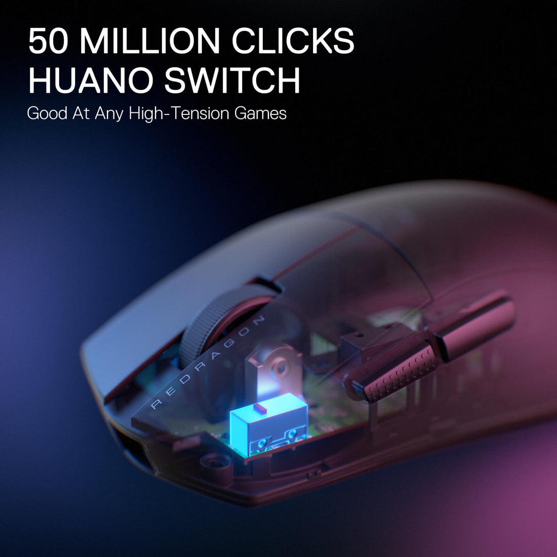 Redragon M916 ULT Wireless 8K Polling Rate Gaming Mouse, 49G Ultra-Light 30,000 Max DPI Gaming Mice w/Ergonomic Natural Grip Build, Full Programmable Buttons, Software Supports DIY Keybinds & DPI