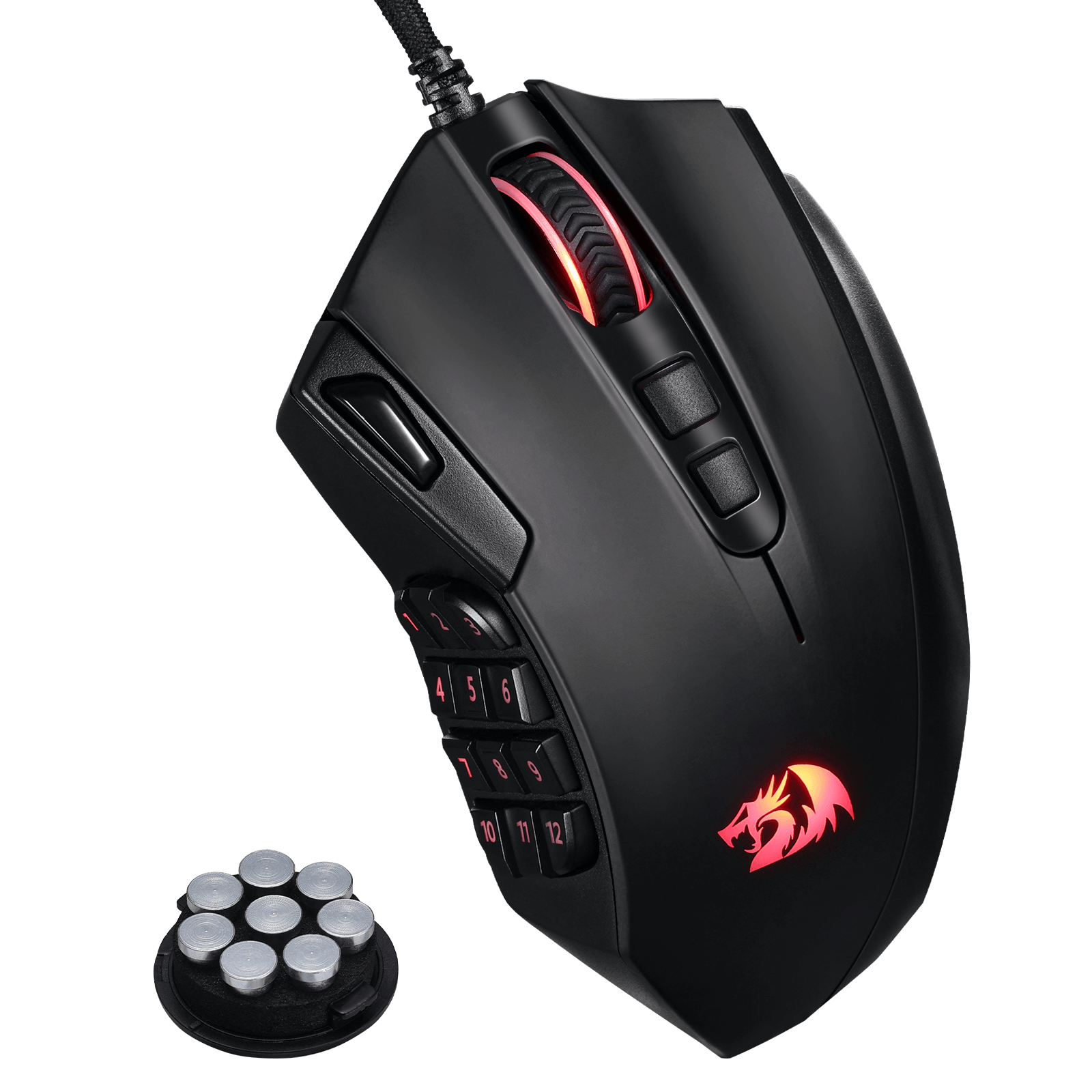 Redragon M921 MMO Gaming Mouse, 12400 DPI High Precision Wired RGB Mice w/18 Programmable Buttons