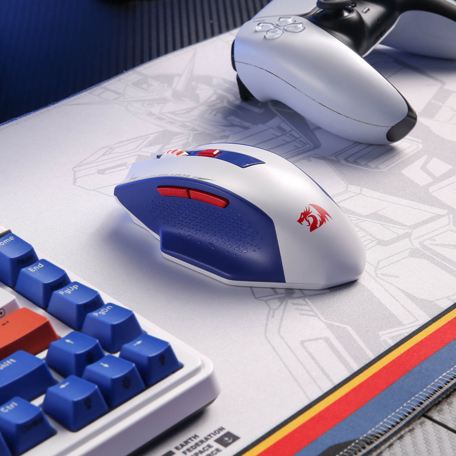 Redragon M994 Mouse Gaming Bluetooth Nirkabel, Mouse Gamer Kabel/Nirkabel 26000 DPI dengan Koneksi 3 Mode, BT & Nirkabel 2.4G, 6 Tombol Makro, Kapasitas Daya Tahan Lama untuk PC/Mac/Laptop