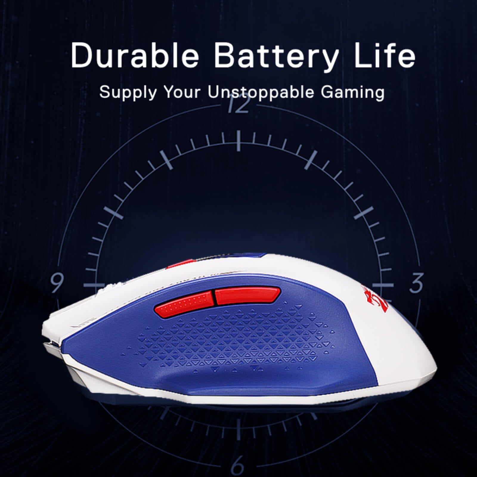 Redragon M994 Mouse Gaming Bluetooth Nirkabel, Mouse Gamer Kabel/Nirkabel 26000 DPI dengan Koneksi 3 Mode, BT & Nirkabel 2.4G, 6 Tombol Makro, Kapasitas Daya Tahan Lama untuk PC/Mac/Laptop