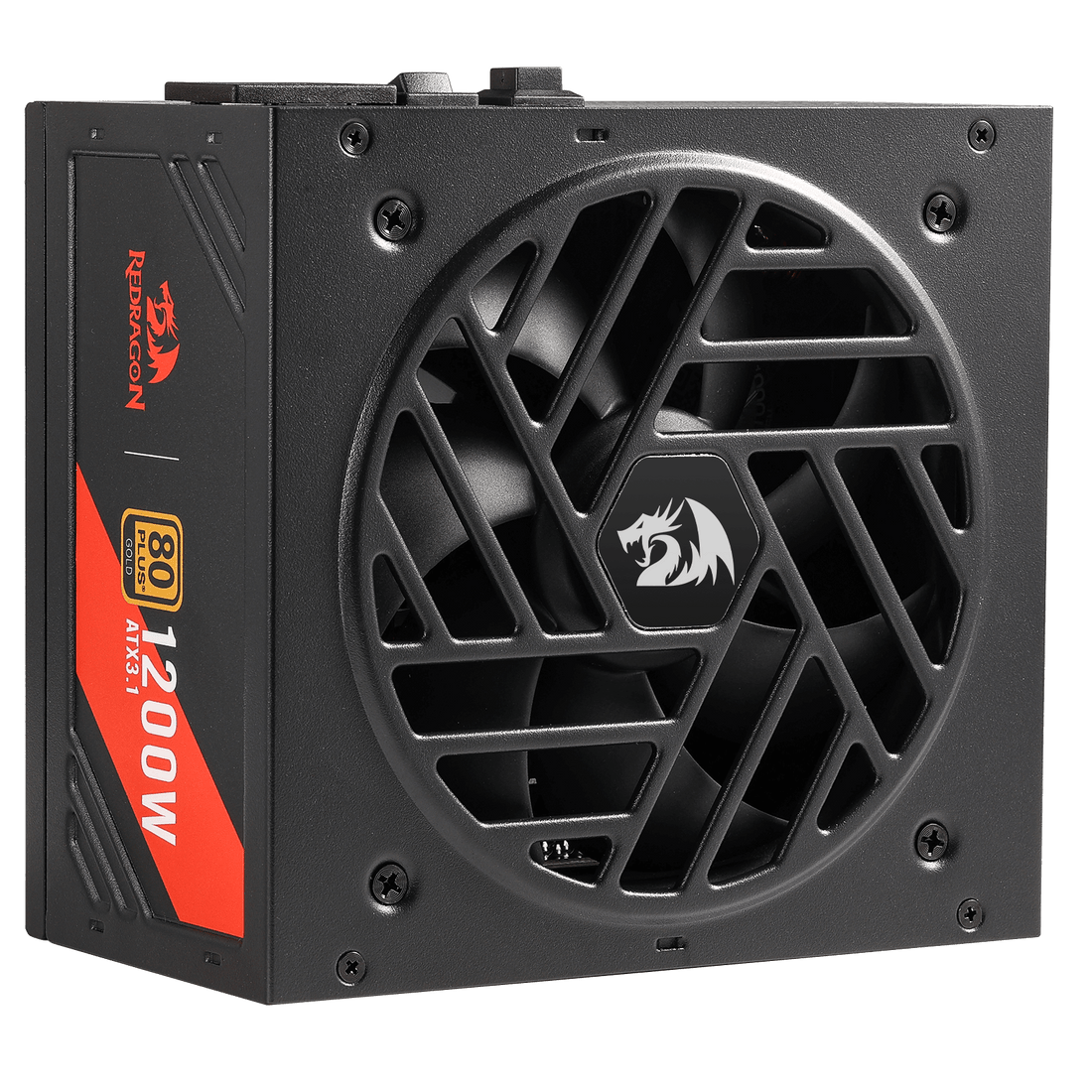 Redragon RGMS-1200W PRO 80+ Gold 1200 Watt Power Supply w/Upgraded ATX 3.1 & PCIe 5.1 Fully Modular, Compact 150mm Size, Smart ECO Low Noise Fan, 100% Japanese Capacitors, Full Mod Cables