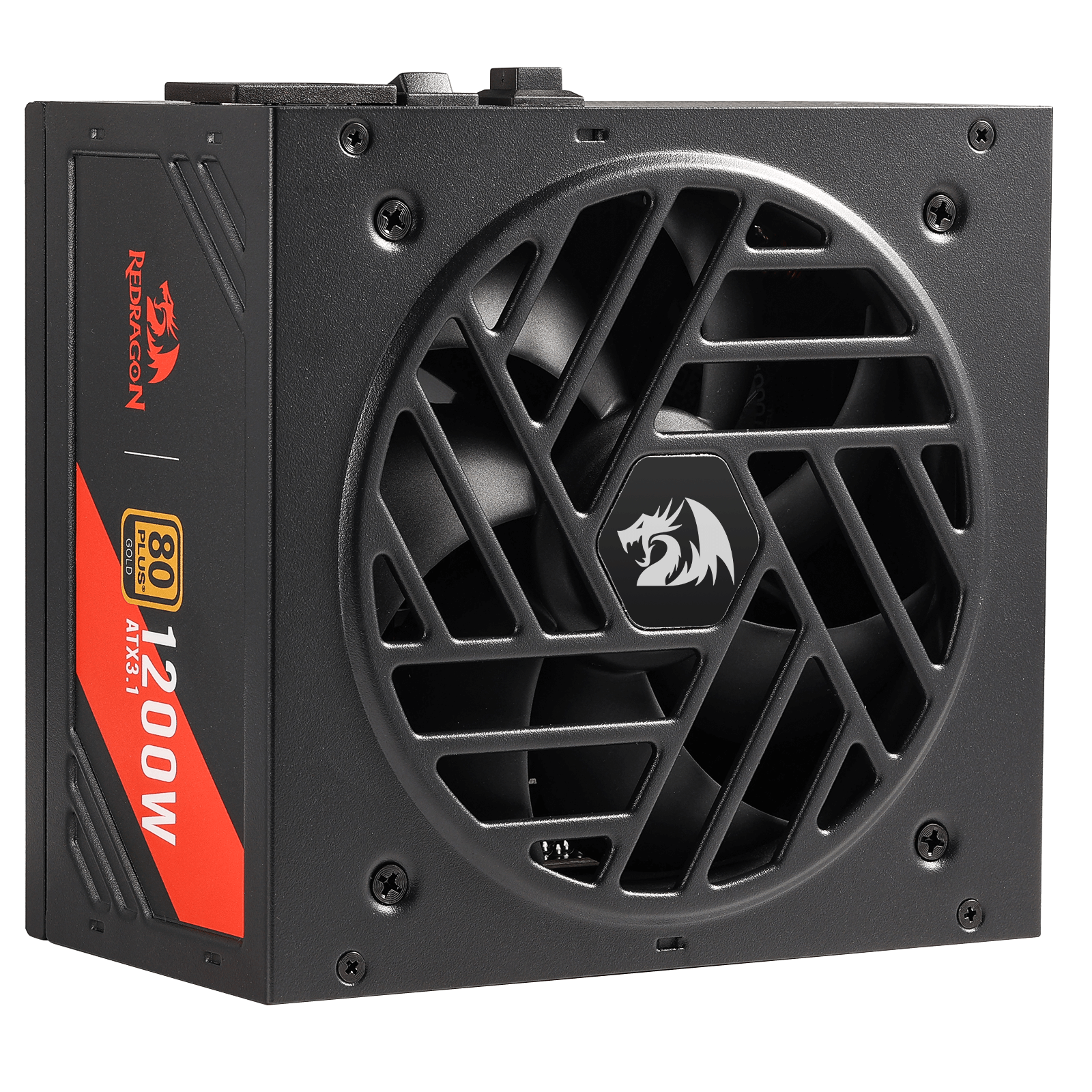 Redragon RGMS-1200W PRO 80+ Gold 1200 Watt Power Supply w/Upgraded ATX 3.1 & PCIe 5.1 Fully Modular, Compact 150mm Size, Smart ECO Low Noise Fan, 100% Japanese Capacitors, Full Mod Cables