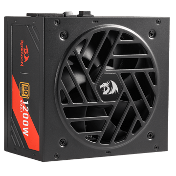 Redragon RGMS-1200W PRO 80+ Gold 1200 Watt Power Supply w/Upgraded ATX 3.1 & PCIe 5.1 Fully Modular, Compact 150mm Size, Smart ECO Low Noise Fan, 100% Japanese Capacitors, Full Mod Cables