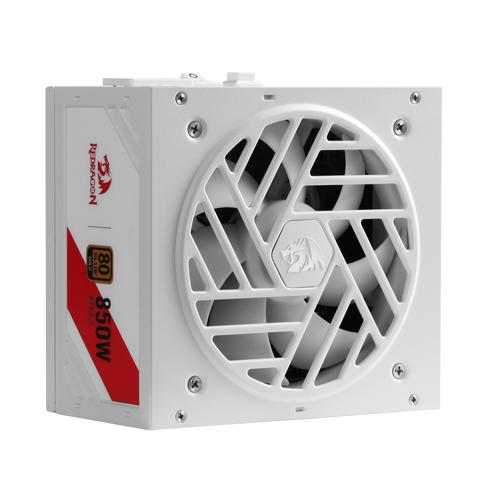 Redragon RGPS-850W PRO 80+ Gold 850 Watt Power Supply w/Upgraded ATX 3.1 & PCIe 5.1 Fully Modular, Compact 160mm Size, Smart ECO Low Noise Fan, 100% Japanese Capacitors, Full Mod Cables, black| show