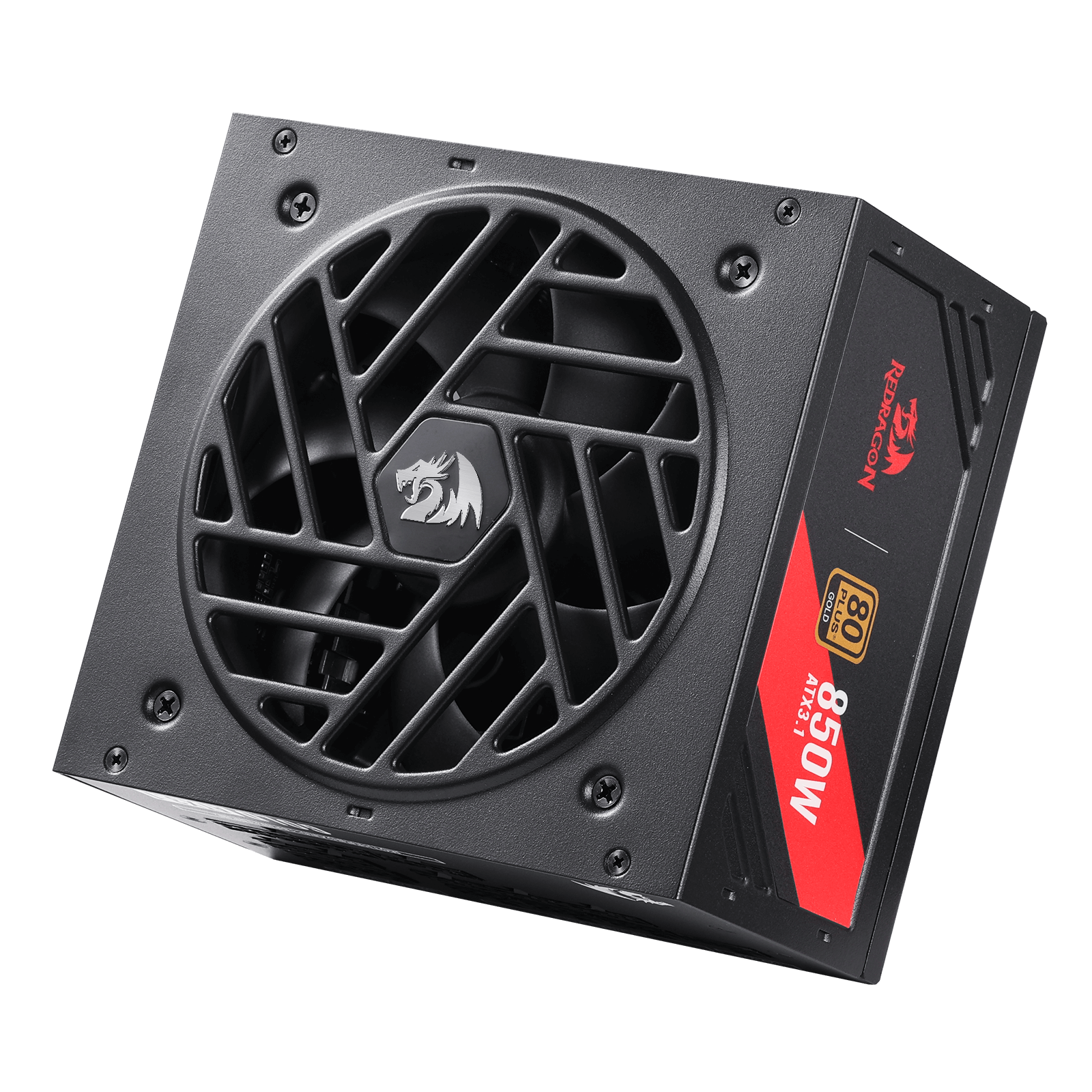 Redragon RGPS-850W PRO 80+ Gold 850 Watt Power Supply w/Upgraded ATX 3.1 & PCIe 5.1 Fully Modular, Compact 160mm Size, Smart ECO Low Noise Fan, 100% Japanese Capacitors, Full Mod Cables