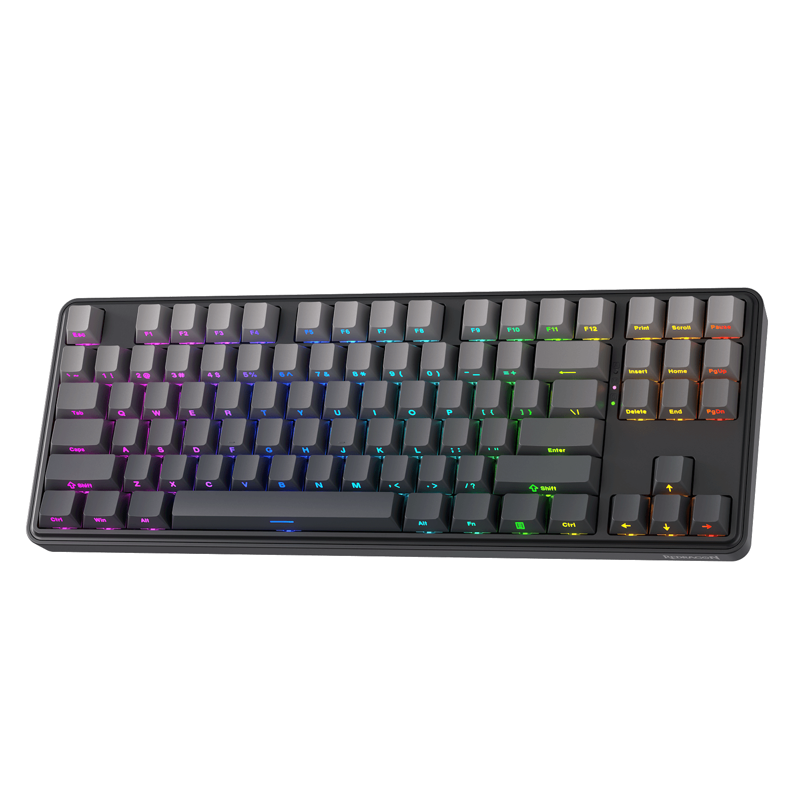 Redragon K707 PRO 80% Wireless Mechanical Gaming Keyboard, Gasket-Mount TKL with Tri-Mode Connectivity (USB-C, Bluetooth 3.0/5.0, 2.4GHz), Custom Mint Mambo Linear Switches, 5-Layer Noise Dampening, Side-Printed Black Gradient PBT Keycaps, RGB Backlit
