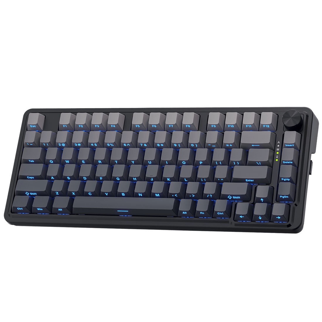 Redragon K673 GB 75% Wireless Gasket RGB Gaming Keyboard, 3-Modes 81 Keys PBT Compact Mechanical Keyboard w/Hot-Swap Socket, Dedicated Knob Control & 5-Layer Noise Dampening, Custom Linear Switch