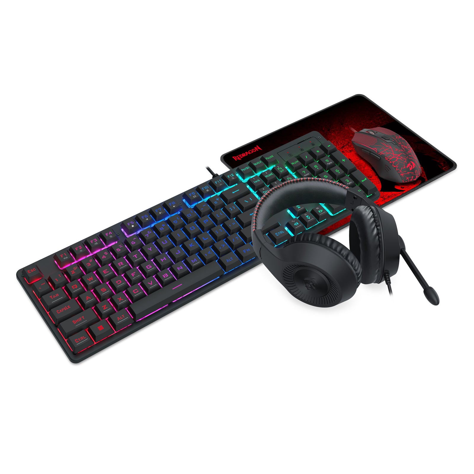 Redragon Essentials S107P-BA Paket Gaming 4 in 1