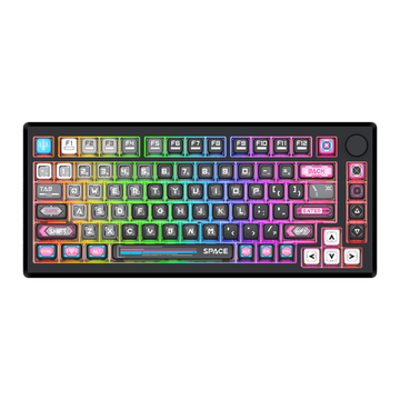 URANUS PRO 82 K732MC-RGB-PRO 3 Mode Koneksi Mekanis Keyboard Bodi Paduan Aluminium