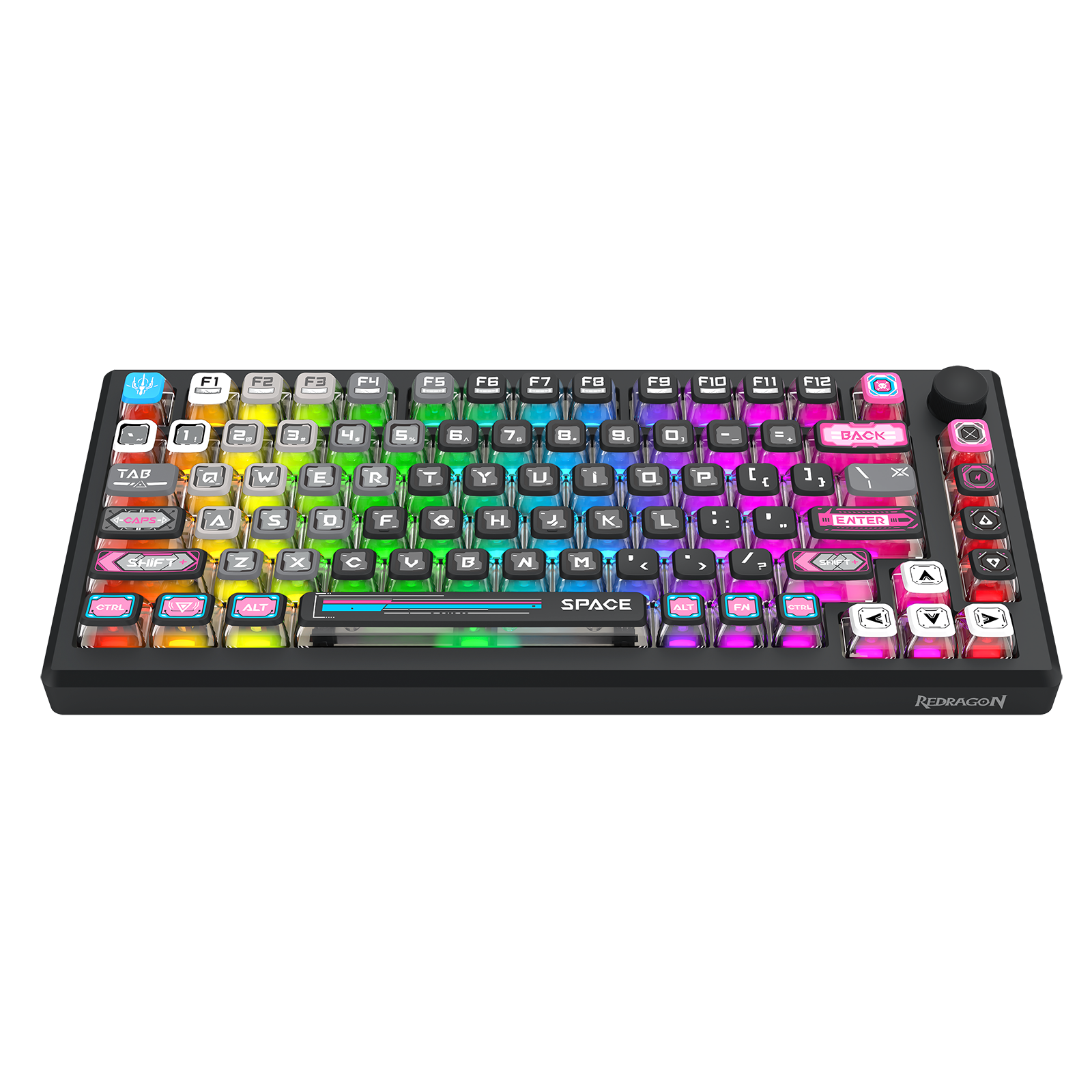 URANUS PRO 82 K732MC-RGB-PRO 3 Mode Koneksi Mekanis Keyboard Bodi Paduan Aluminium