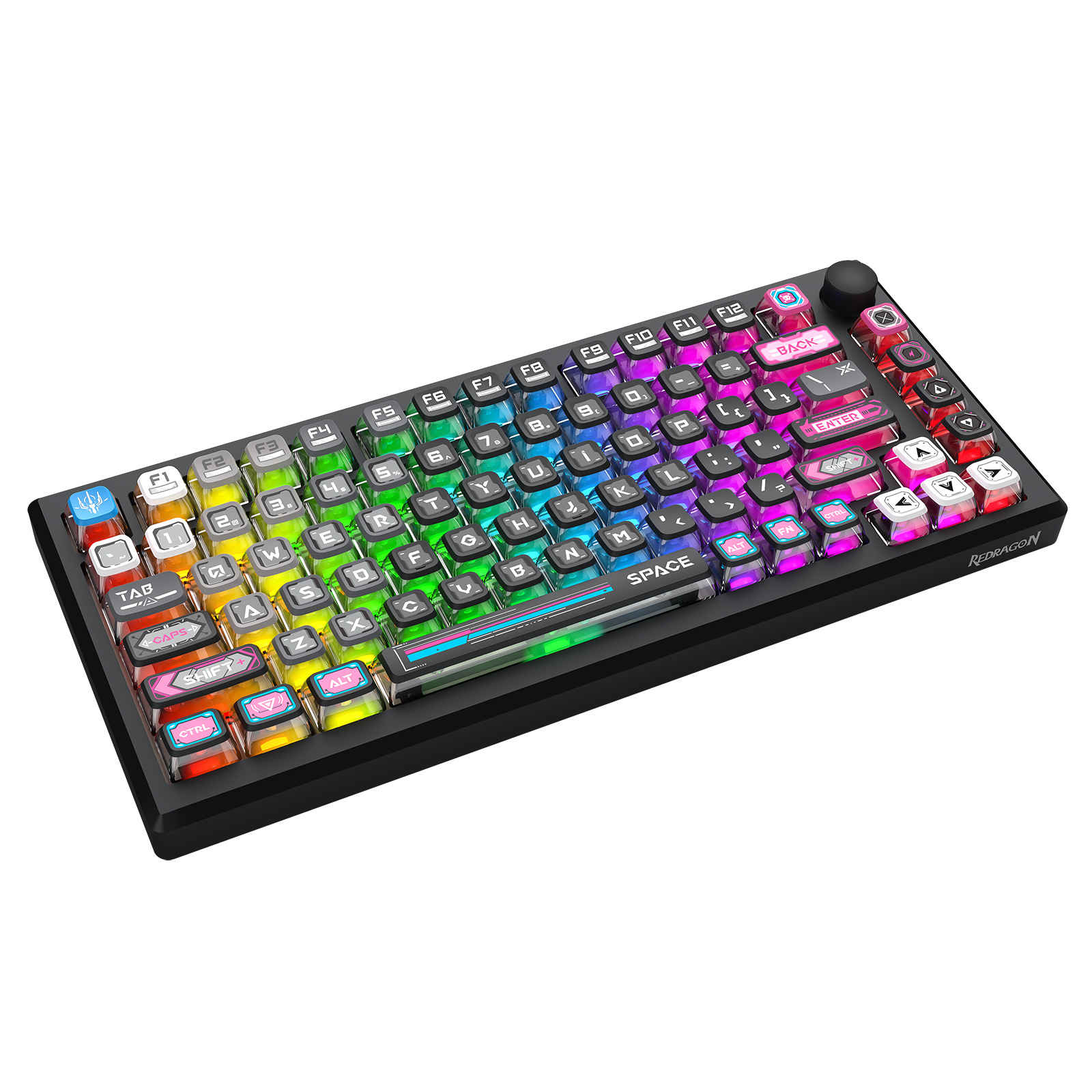 URANUS PRO 82 K732MC-RGB-PRO 3 Mode Koneksi Mekanis Keyboard Bodi Paduan Aluminium