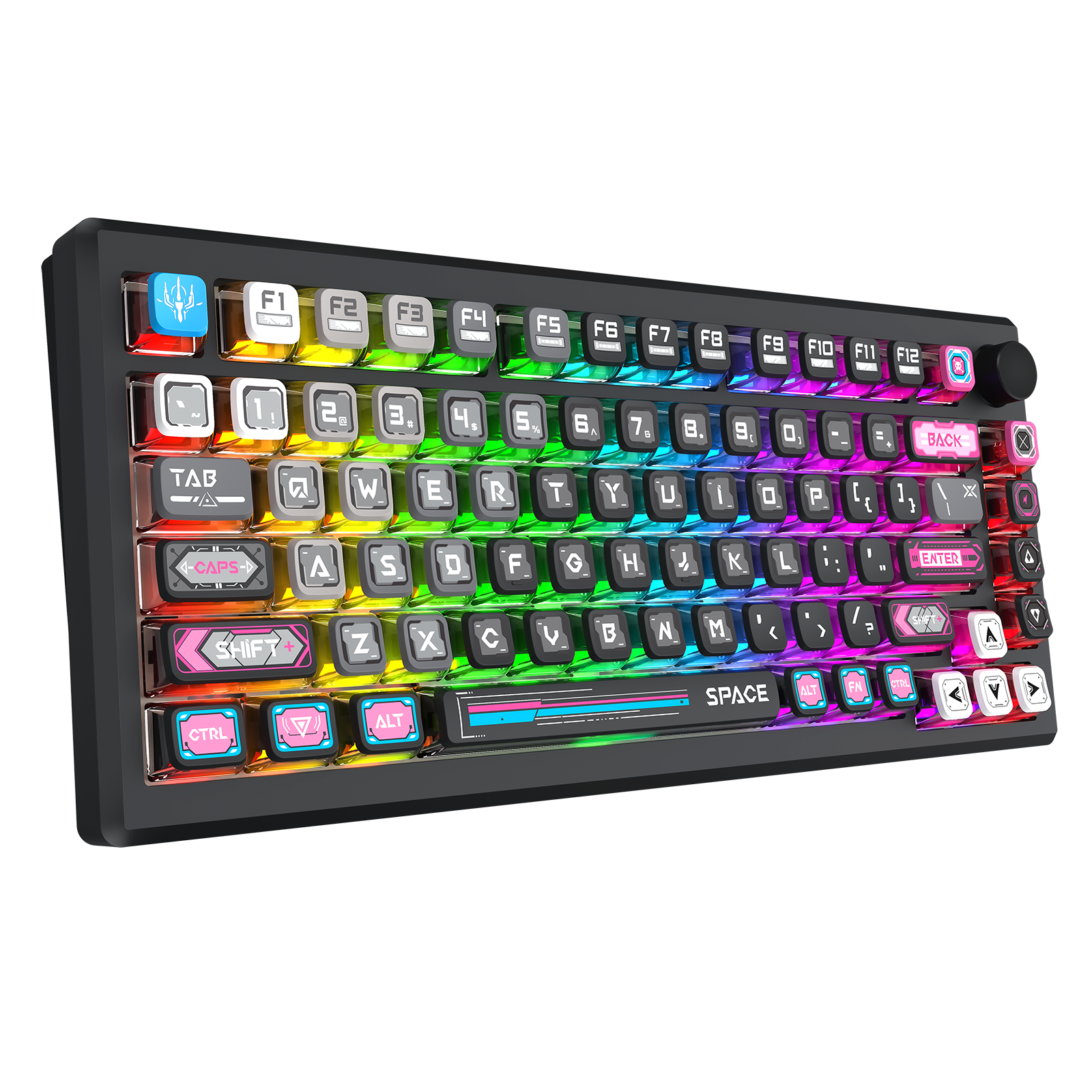 URANUS PRO 82 K732MC-RGB-PRO 3 Mode Koneksi Mekanis Keyboard Bodi Paduan Aluminium