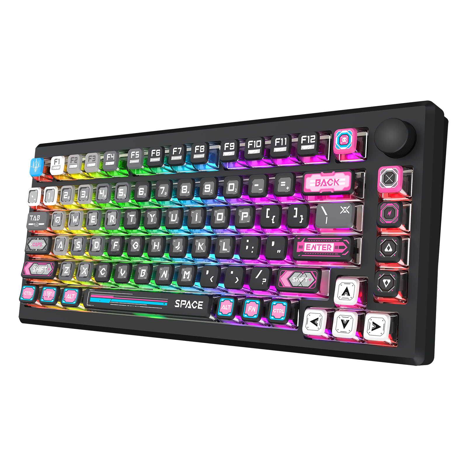 URANUS PRO 82 K732MC-RGB-PRO 3 Mode Koneksi Mekanis Keyboard Bodi Paduan Aluminium