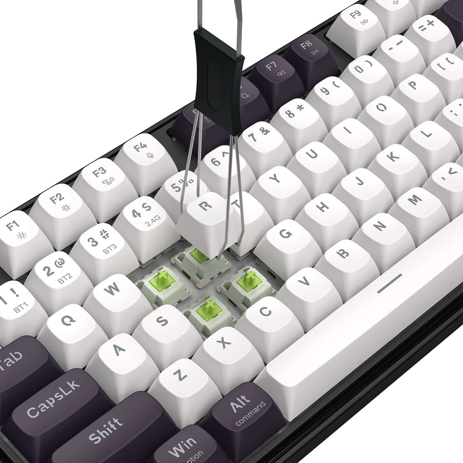 Redragon K761WB-RGB-PRO 3-Mode Keyboard Mekanik Gasket 104 Tombol dengan Layar LCD