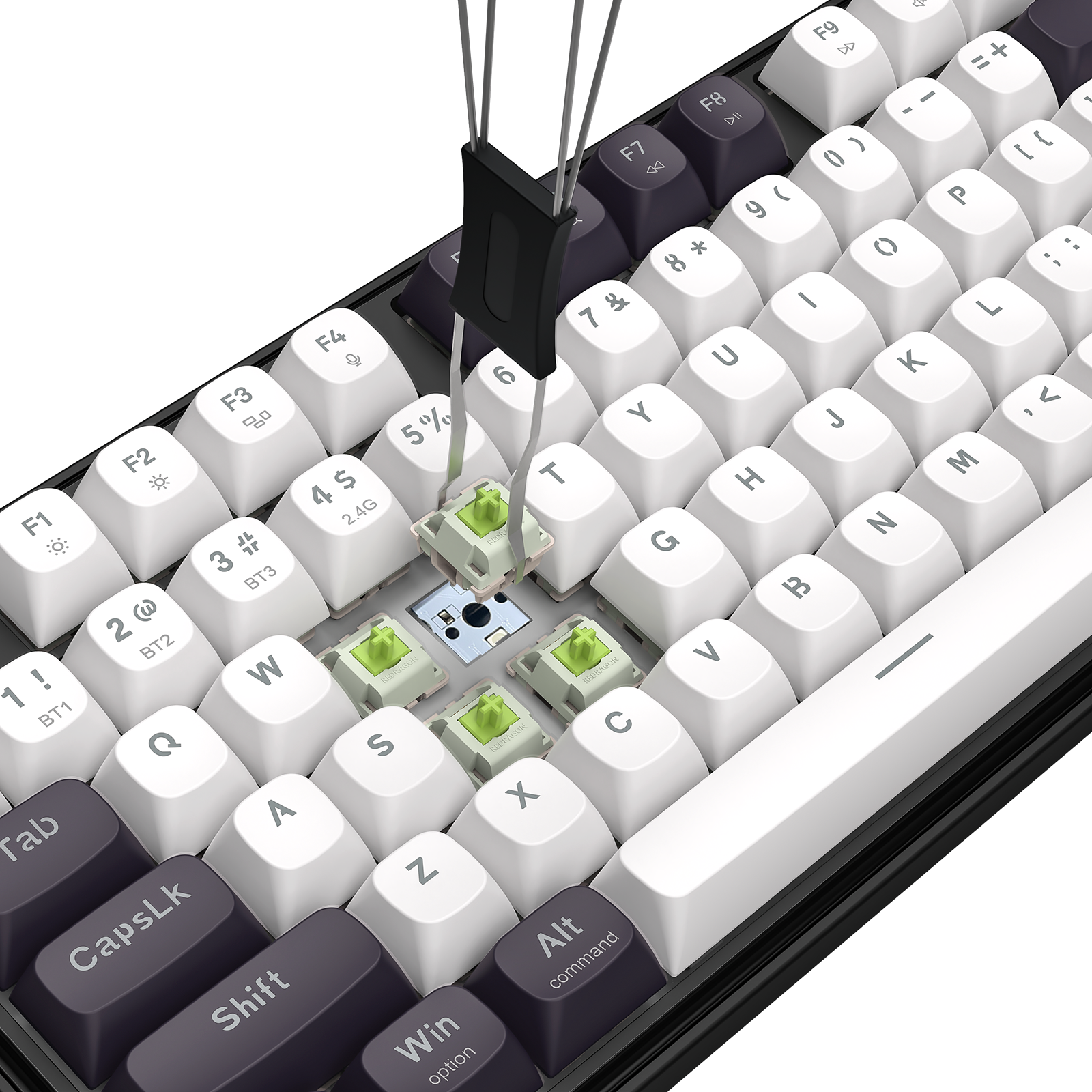 Redragon K761WB-RGB-PRO 3-Mode Keyboard Mekanik Gasket 104 Tombol dengan Layar LCD