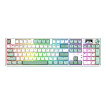 Redragon K761WG-RGB-PRO 3-Mode Keyboard Mekanikal Gasket 104 Tombol dengan Layar LCD