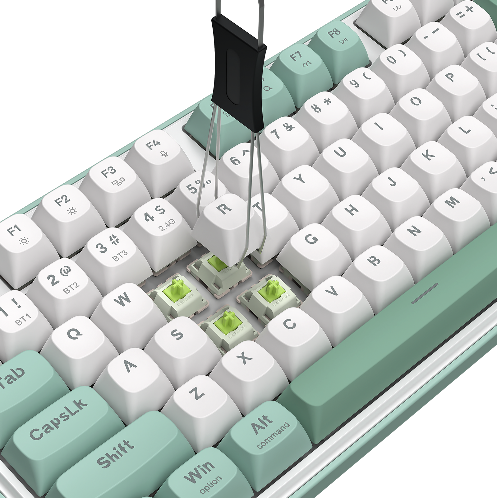 Redragon K761WG-RGB-PRO 3-Mode Keyboard Mekanikal Gasket 104 Tombol dengan Layar LCD