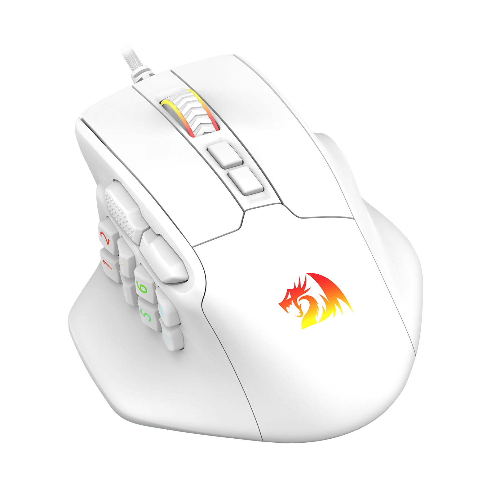 Redragon M811 Aatrox MMO Gaming Mouse, 15 Programmable Buttons Wired RGB Gamer Mouse w/ Ergonomic Natural Grip Build, 10 Side Macro Keys, Software Supports DIY Keybinds & Backlit