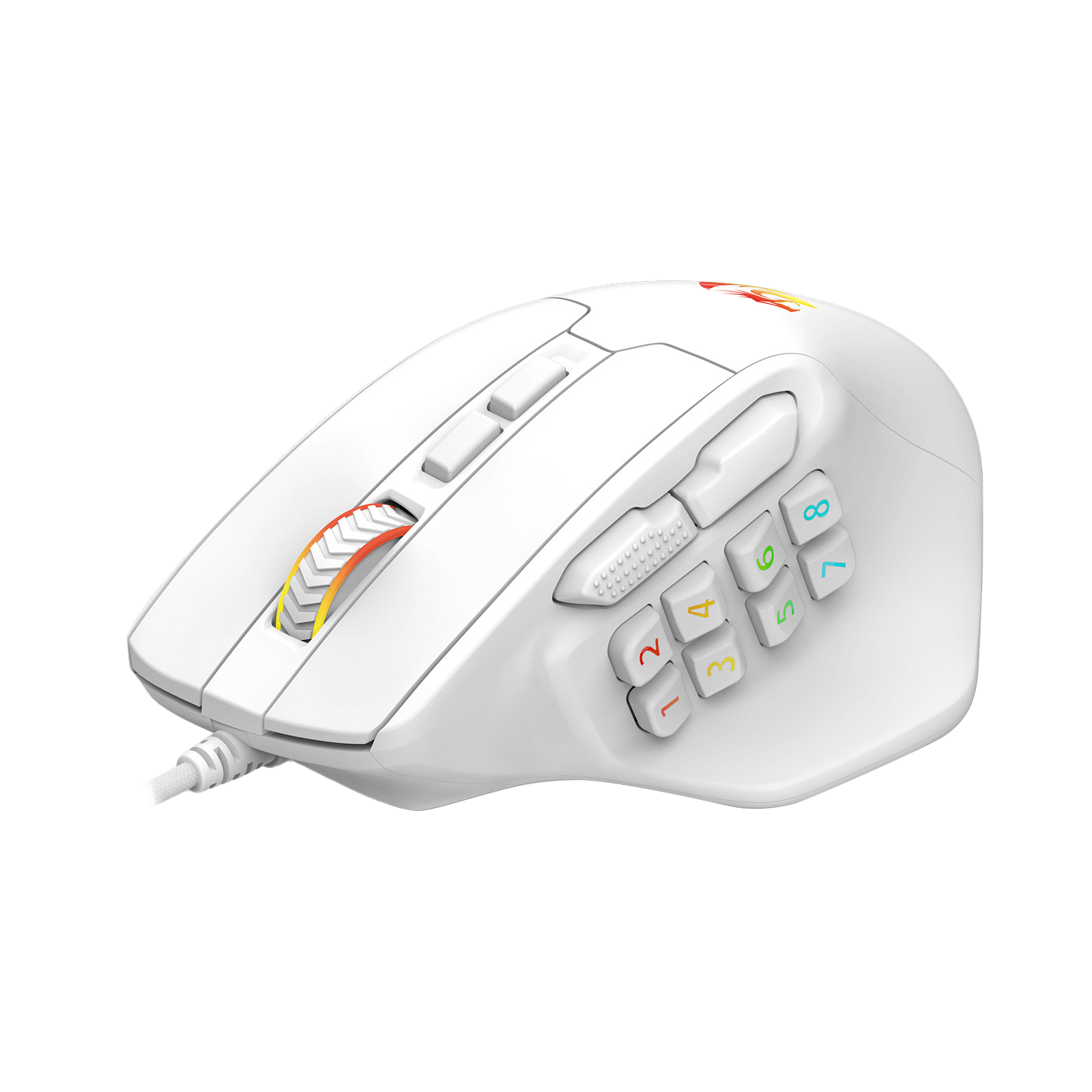 Redragon M811 Aatrox MMO Gaming Mouse, 15 Programmable Buttons Wired RGB Gamer Mouse w/ Ergonomic Natural Grip Build, 10 Side Macro Keys, Software Supports DIY Keybinds & Backlit