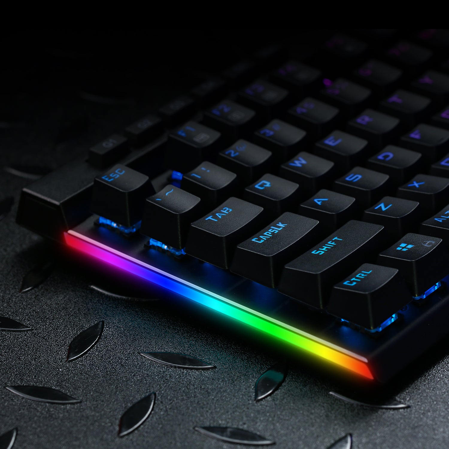 Keyboard Gaming Mekanik Redragon K580-PRO RGB Backlit 104 Tombol Anti-Ghosting dengan Tombol Makro & Kontrol Media Khusus, Perekaman Makro Onboard (Sakelar Cokelat Optik)