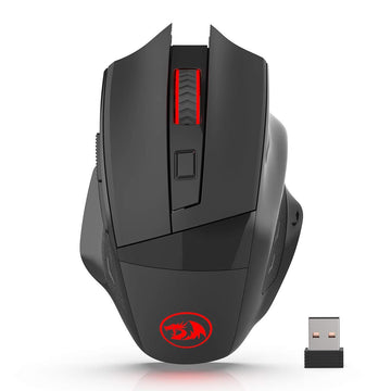 Redragon M653 MIG Mini Mouse, Mouse Nirkabel Optik 2.4G dengan Penerima Nano USB untuk Kantor & Game, 5 DPI yang Dapat Diatur, 6 Tombol Mouse Optik untuk PC Desktop, Macbook, Notebook, PC, Laptop, Komputer
